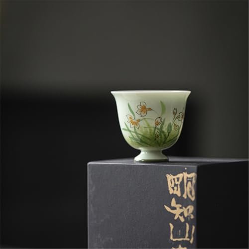 WGQDQDBY Song-Style Tall Foot Teacup - Gongfu Single Cup-style1