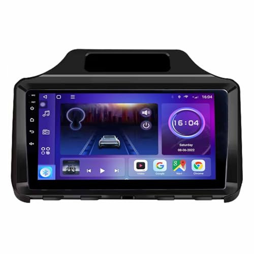 BOJONTN 9 Zoll Android 14 Touchscreen Bildschirm Autoradio 2 Din für Toyota Scion IQ 2008-2016 mit Kabellosem Carplay Bluetooth GPS Navi Lenkradsteuerung Rückfahrkamera(F1 (2+32G))