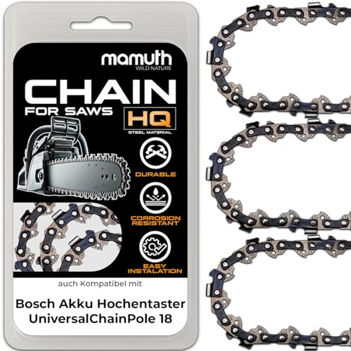 3x Sägekette 20cm 1,1mm 3/8 33TG für Bosch Hochentaster UniversalChainPole 18