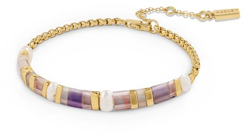 RADLEY Women's 18ct Pale Gold Plated Pink Tone Friendship Bracelet