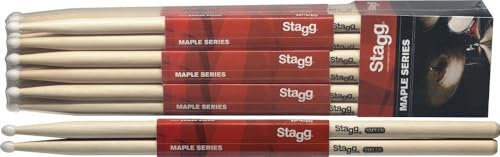 Stagg SM5AN Paire de Baguettes en Erable/5AN - Olive en Nylon