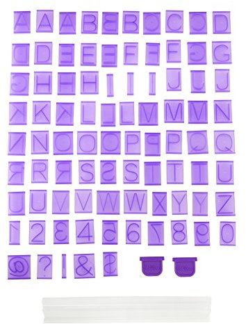 Wilton 0266201 2104-0236 88 Pieces Letter Press Set, Purple