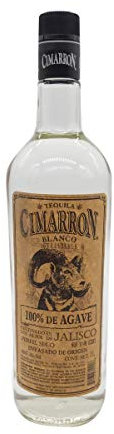 CIMARRON - Blanco - Tequila 100% Agave - 40% Alcool - Origine : Mexique/Jalisco - A déguster pur ou en cocktail - Profil Sec & Végétal - 1 L