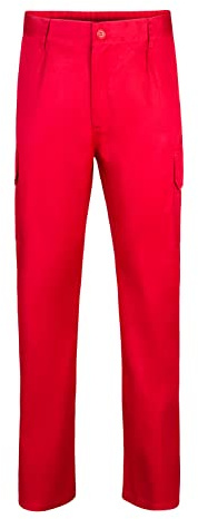 Velilla 345 - Pantalon multipoches (taille 60) couleur rouge