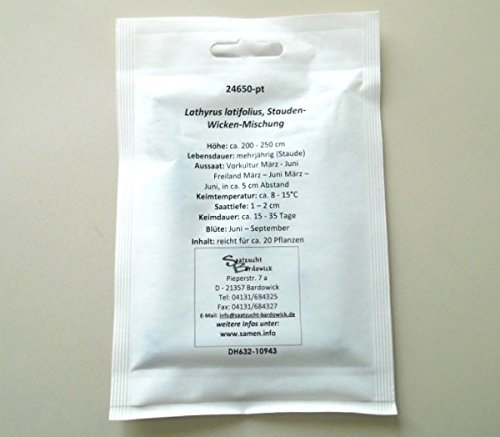 Stauden Wicken Mischung Blumenmischung Wickensamen für ca. 20 Pfl. Kletterpflanze Blumensamen