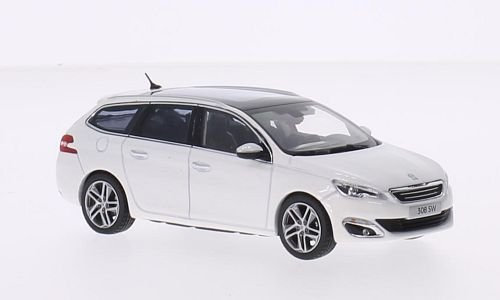Peugeot 308 SW, metallic-weiss, 2013, Modellauto, Fertigmodell, Norev 1:43