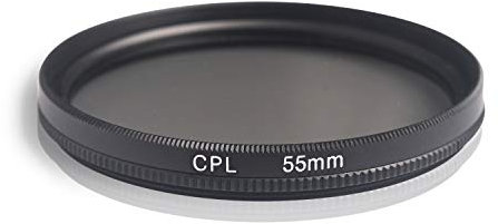Ares Foto® 55mm Filtro de polarización Circular. Circular Polarizing Filter. Fabricado en Aluminio y Vidrio óptico. Compatible con Canon Sony Nikon Fujifilm Tamron Sigma Olympus
