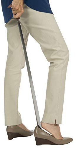 Vive Extra Long Handled Shoe Horn (31.5 Inches) - Metal Shoehorn for Men and Women - Large Standing Reach Assist - Long-Handled Dressing Aid for Seniors - Extended XL Stainless Steel Tool for Boots