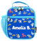 Fringoo Personalised Kids Lunch Bag Thermal Insulated 2 Compartment Cooler Bag with Side Mesh Pocket Nursery School Travel Lunchie (Baby Shark)