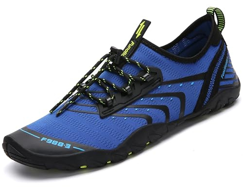 Saguaro, Wasserschuhe für Damen und Herren, zum Tauchen, Schwimmen, Surfen, für felsige Strände, Yoga und Wassersport, - Beach Blue - Größe: 37 EU