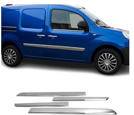 Garniture Baguette de Porte latérale pour Renault Kangoo 2007-2021 INOX 4Pcs
