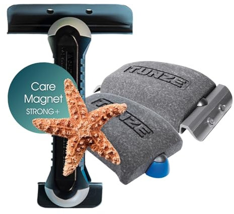 Tunze Care Magnet Strong+ I Aquarienreiniger für 20-25 mm Glasstärke I schlanker Scheibenreiniger mit abgerundeter Edelstahlklinge I Algenmagnet ohne Kratzgefahr I Aquariumglas-Reiniger