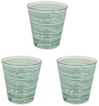 MAURY'S ROUND BICCHIERE PER ACQUA IN VETRO IN SET DA 3 PEZZI (Verde)