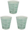 MAURY'S ROUND BICCHIERE PER ACQUA IN VETRO IN SET DA 3 PEZZI (Verde)