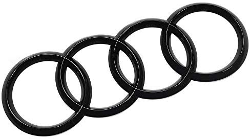 Audi 4K8853742BT94 Ringe Emblem Heckklappe Black Edition Blackline Logo schwarz glänzend
