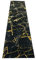 CARPETIA Teppich modern Wohnzimmerteppich Marmor Optik schwarz Gold Größe 80 x 300 cm