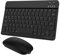Tastiera e mouse Bluetooth ultra-sottile, portatile, ricaricabile, per tablet Android, telefoni cellulari, smartphone Samsung, iPhone, iPad mini, Pro Air 10.2, 10.9, 11, 12.9, 13 pollici, colore: nero
