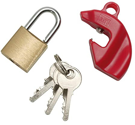 CATU AL-216 Mini cadenas en laiton avec manille de 12 mm, 3 mm de diamètre, 20 mm x 16 mm x 5 mm