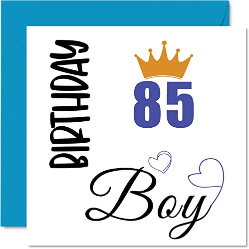 Stuff4 Geburtstagskarte zum 85. Geburtstag für Männer, Geburtstag | Happy Birthday Karten für 85 Jahre alten Mann Großvater Opa Stiefvater Onkel