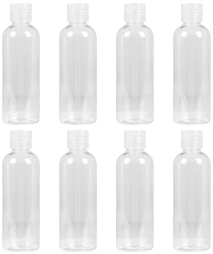 GGISUI 8 Stück Reiseflaschen zum Befüllen 100 ml Reiseset Kosmetik Leer Transparent Reiseflaschen PET zum Abgeben von Flüssigkeiten für einfaches Reisen