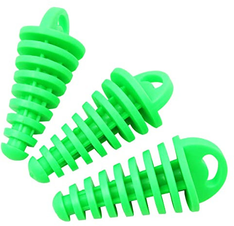 Tiardey 3-teiliger Motocross-Gummi-Auspuffstopfen,2/4-Takt-Motorrad-Auspuffschalld?mpfer,Auspuffstopfen,Schalld?mpfer,Waschstopfen,Rohrstopfen – Grün