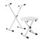 gear4music Keyboard Stand and Stool Set White