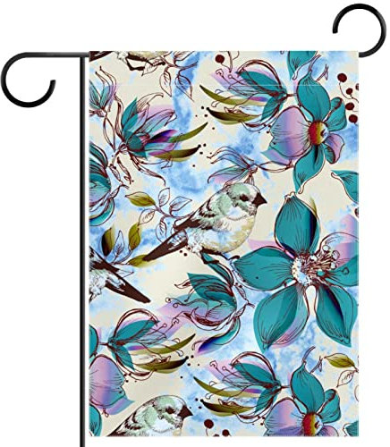 Feiertage Flags Blumen-Weinlese-Vogel Indoor Flagge Perfekte Dekorative Fahnen Doppelseitige Hofflagge Décor Für Yard Lawn Veranda