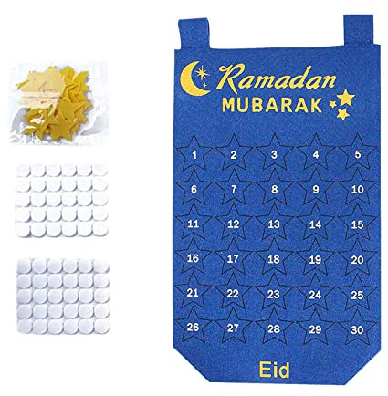 Ramadan Kalender Moschee,Filz Ramadan Kalender,Ramadan Calendar Ramadan Party Dekoration Eid Mubarak Countdown-Kalender Filz Eid Filz Ramadan Kalender