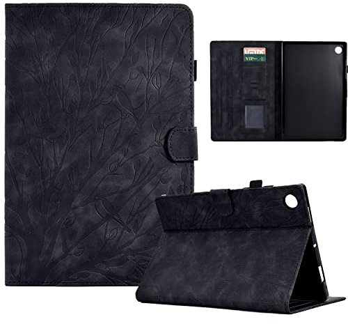 Bxithnr® Funda Lenovo Tab M10 Plus 10,3'' TB-X606F/TB-X606X Ultra Slim PU Protectora Carcasa con Función de Soporte y Ranura para Tarjetas para Lenovo Smart Tab M10 Plus FHD 2020 Tablet - Negro