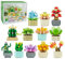 Faittoo Sukkulenten Bonsai Bausets Kreative DIY Blumen Bonsai Spielzeug Set für Erwachsene Bauen Sie 12 Kleine Pflanzen Nicht Kompatibel mit Lego (1095 Teile)