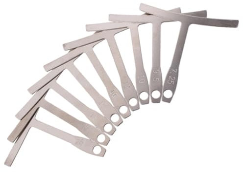 Supvox 9-teiliges Set Gitarrenhals-radius-werkzeug Hals Radius Gauge Understring-radiuslehre Gitarre Messung Werkzeug Gitarre Bremss?ttel Radiusmessgerät Phonetische Symbole Nacken