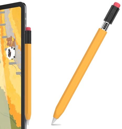 AhaStyle Classic Cover for Apple Pencil (USB-C) Silicone Sleeve iPencil Protective Skin Holder Grip Accessories Compatible with Apple Pencil USB C (Yellow)