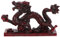 Ciieeo Statue de dragon chinois en résine, figurine de dragon du zodiaque du zodiaque 2024 en bois rouge, décoration pour la chance et la richesse, 15,2 cm