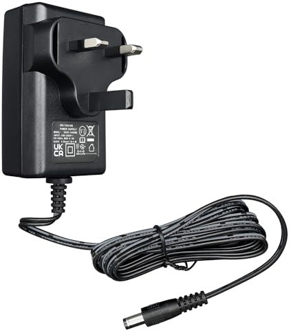 ANLINK 1.8M Long 9V 1A Power Supply Adapter, AC 100-240V to DC 9V 1A 9W Switching Adapter 5.5x2.1mm Wall Plug for Arduino UNO MEGA, Elliptical Machine and More Devices, UKCA Certified