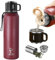Icesip Edelstahl-Isolierflasche, 1,4 l mit Becher, vakuumisolierte Wasserflasche, Thermo für heiße Getränke/kalte Getränke, 24 Stunden Isolierung, Pendeln, Reisen