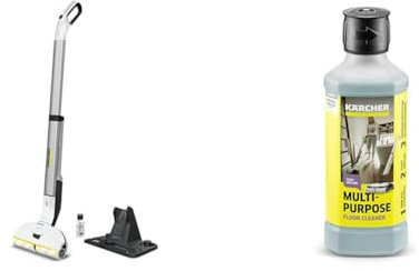 Kärcher Elektrischer Wischmopp EWM 2, kabelloser Bodenreiniger & Bodenreiniger Universal RM 536, für streifenfreie Ergebnisse auf Allen Hartböden