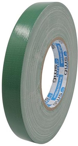 gws Premium Gewebeband, Panzertape mit exzellenter Klebkraft, UV-beständig, wasserfestes Packatape, 80 Mesh-Gewebe, Gewebeklebeband zur vielseitigen Anwendung (1, grün, 50 m x 19 mm)