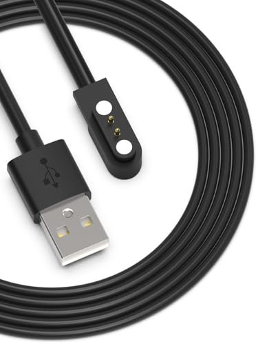 Haiyistar 2,84 mm USB-Ladekabel Magnetisches für Smartwatch, Ladegerät mit 2-Pin-Kontaktmuster, Uhren universal Ladezubehör Kontakt Tonhöhe 2,84 mm