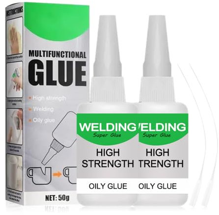 Colla Ad Olio Ad Alta Resistenza Per Scarpe, Saldatura Multifunzionale, Plastica e Altri Materiali - Applicazioni Precise (50g 2PCS)