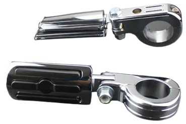 SPTOZYG Motorradteile Universal 1-1/4 ''32mm Motorrad Motor Schutz Crash Bar Fußrasten Fußrasten Schellen Für H/onda Für Y/a/maha Für S/uz/uki Für K/wa/saki Touring(Chrome)