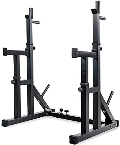 PUFAHAU Große Hantelbank, Fitnessgerät, multifunktionaler Langhantelständer, Dip-Ständer, Fitness, Verstellbarer Kniebeugenständer, Gewichtheben, Bankdrücken, Dip-Station