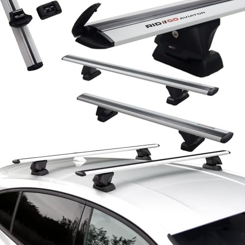 RIDIGO Dachträger für Mercedes C-Klasse W204 4-Tür 2007-2012 Fixpunkte (ohne Reling) Silber