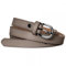 Caspar GU273 schmaler Damen Leder Gürtel Taillengürtel, Gürtelgröße:75, Farbe:taupe