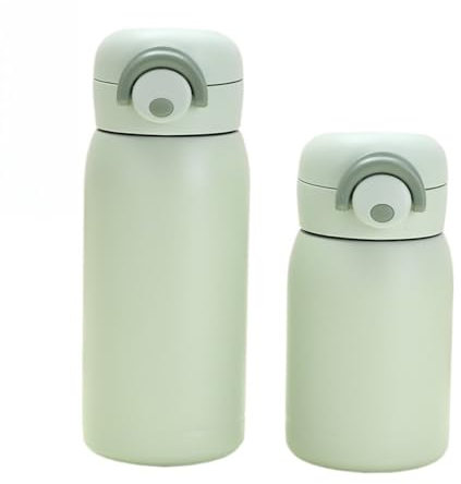 High Appearance Mini Vacuum Insulated Stainless Steel Thermos - 200ml/350ml Cute Pocket Water Bottle for Kids,Students,Gift (Purple,Pink,Mint,White,Red) - Leakproof Flip Lid (200ml,Green)