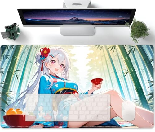 PORNHUX Fille Sexy d'anime Aesthetic Tapis de Souris XL 700x300 Tapis de Souris de Jeu, Ultra-Haute précision avec Une Vitesse et Une capacité de contrôle parfaites, conçu pour Les Joueurs