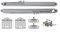 Dispositifs d'amortissement pour portes coulissantes et tiroirs - Fonctionnement sûr avec fermeture douce (charge maximale 40 kg)