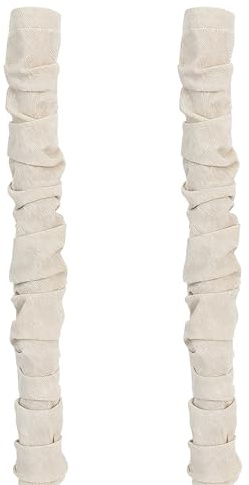 2 Pack Chandelier Chain Cover, Fabric Cord Cover, 6 Ft Natural Linen Fabric Electric Wire Protector for Lighting Cable Management Home Decor