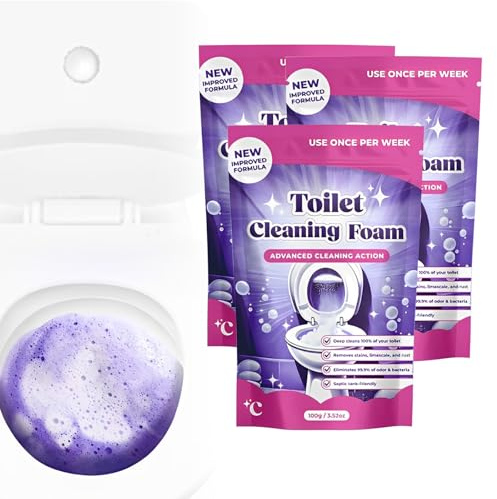 WC Reiniger Extra Stark, 2026 Neu Badreiniger Toilettenreiniger Extrem Stark, WC Schaumreiniger Rohrreiniger Abflussreiniger Reinigungsmittel für Badezimmer Toiletten (3pcs)