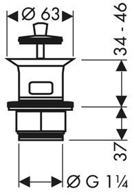 Hansgrohe Bonde a ergot chromé visser pour lavabo ou lave-mains : 50101000