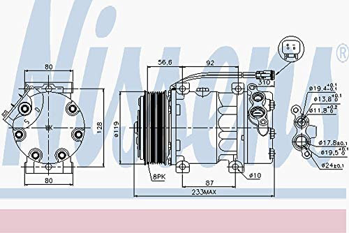 Nissens 89035 Compresor, Aire Acondicionado